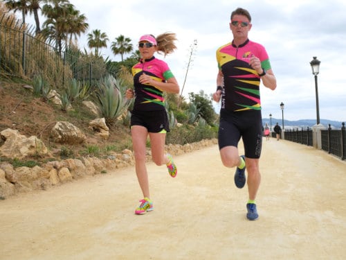 Triathletes training in Marbella